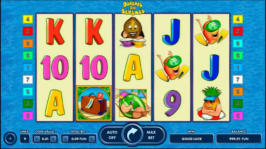 Bananas go Bahamas Szimbólumok